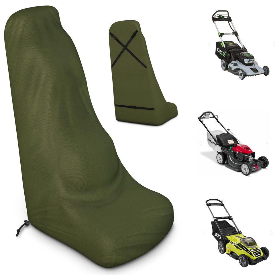 Zenicham Push Mower Cover front view protects your mower from sun and rain.