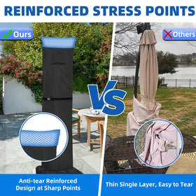 Zenicham foldable umbrella cover stores neatly when not in use