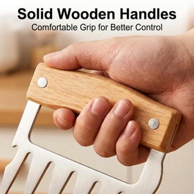 ZenithShine claws close-up showing sturdy stainless steel and smooth wooden grip