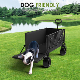 ZENPETIO all-terrain wheels provide smooth rolling on sand, grass, and gravel.