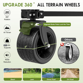 ZENPETIO front brakes on wheels for secure control on slopes.