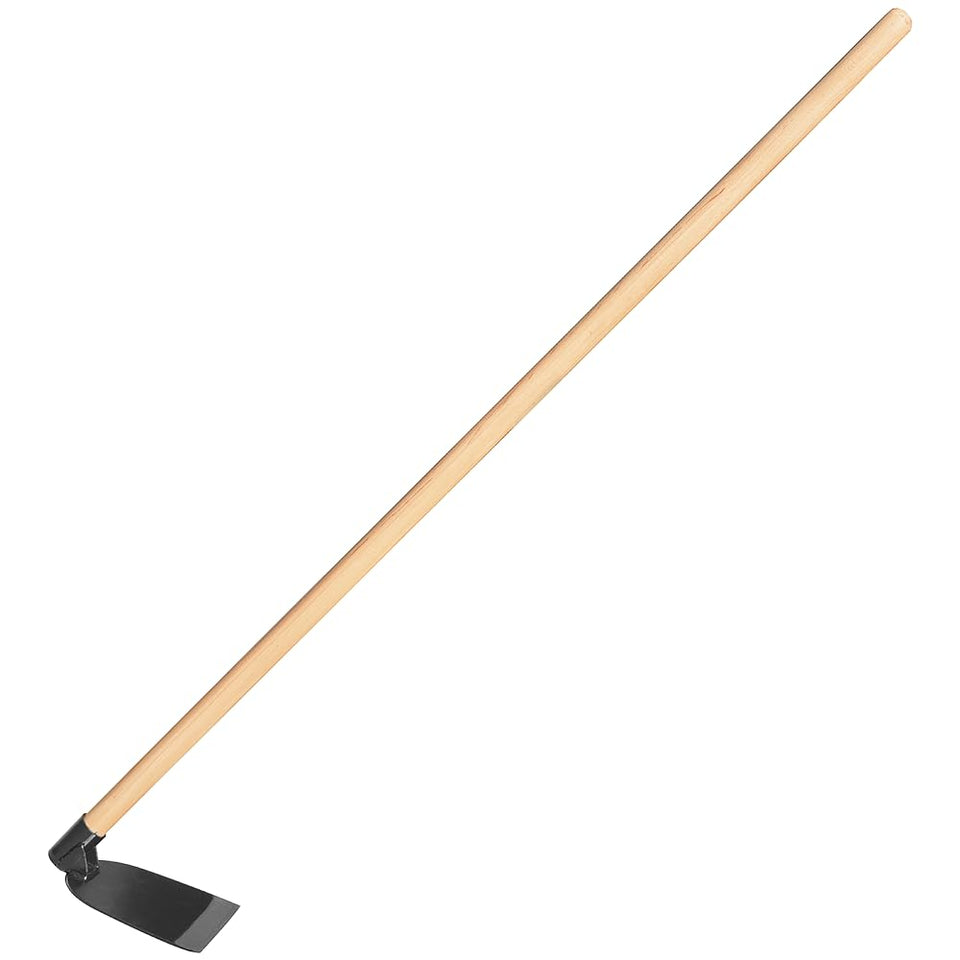 Zenport Hoe J6-208 blade close-up highlighting forged carbon steel for durability.