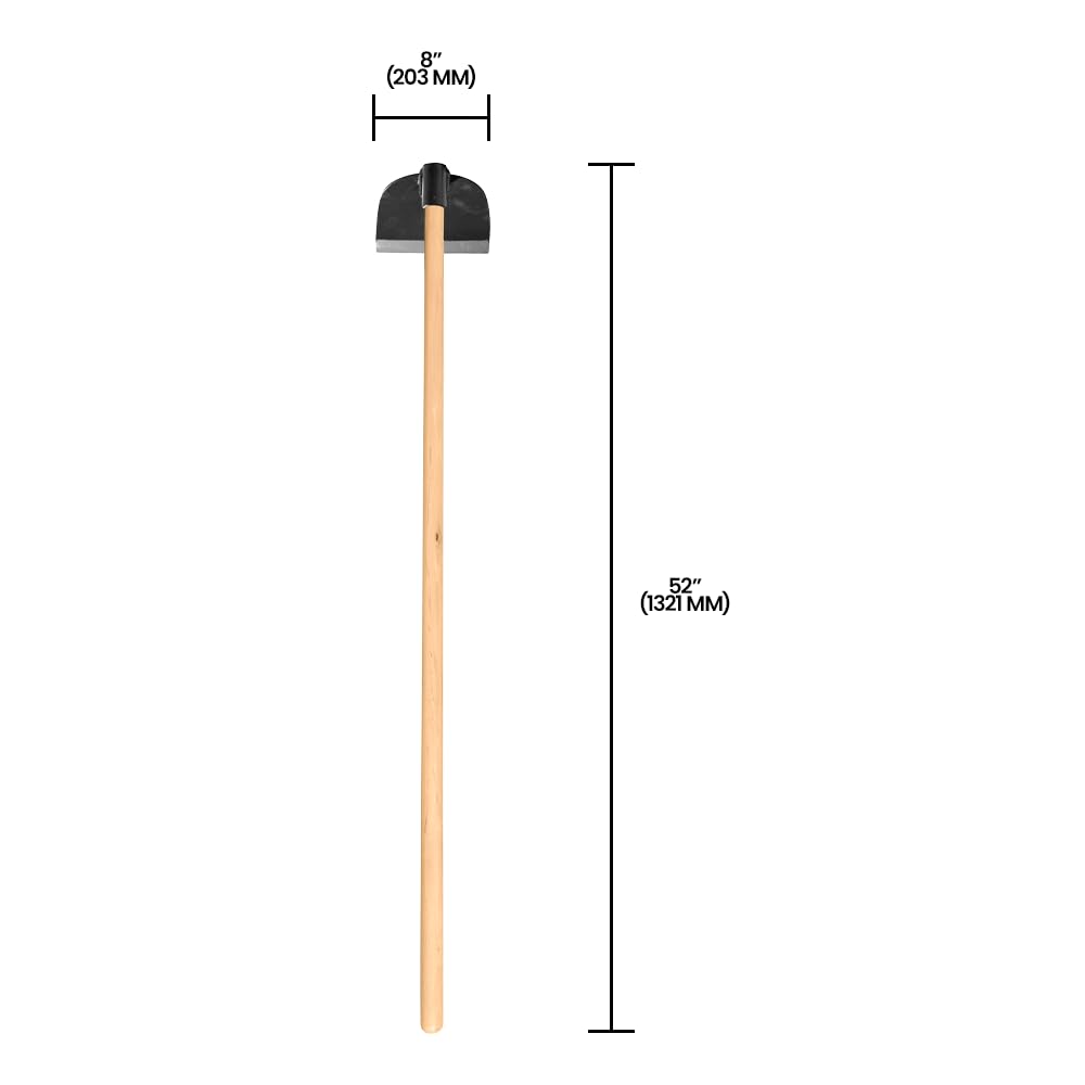 Zenport Hoe J6-208 full length of 54 inches for extended reach.