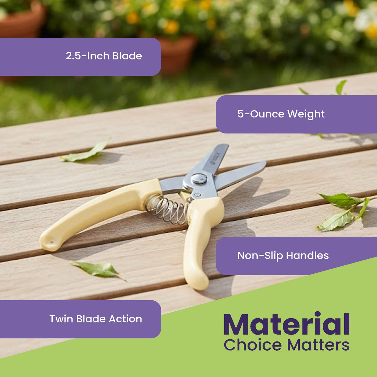 Zenport Q140DX durable Marquench-hardened steel blade close-up