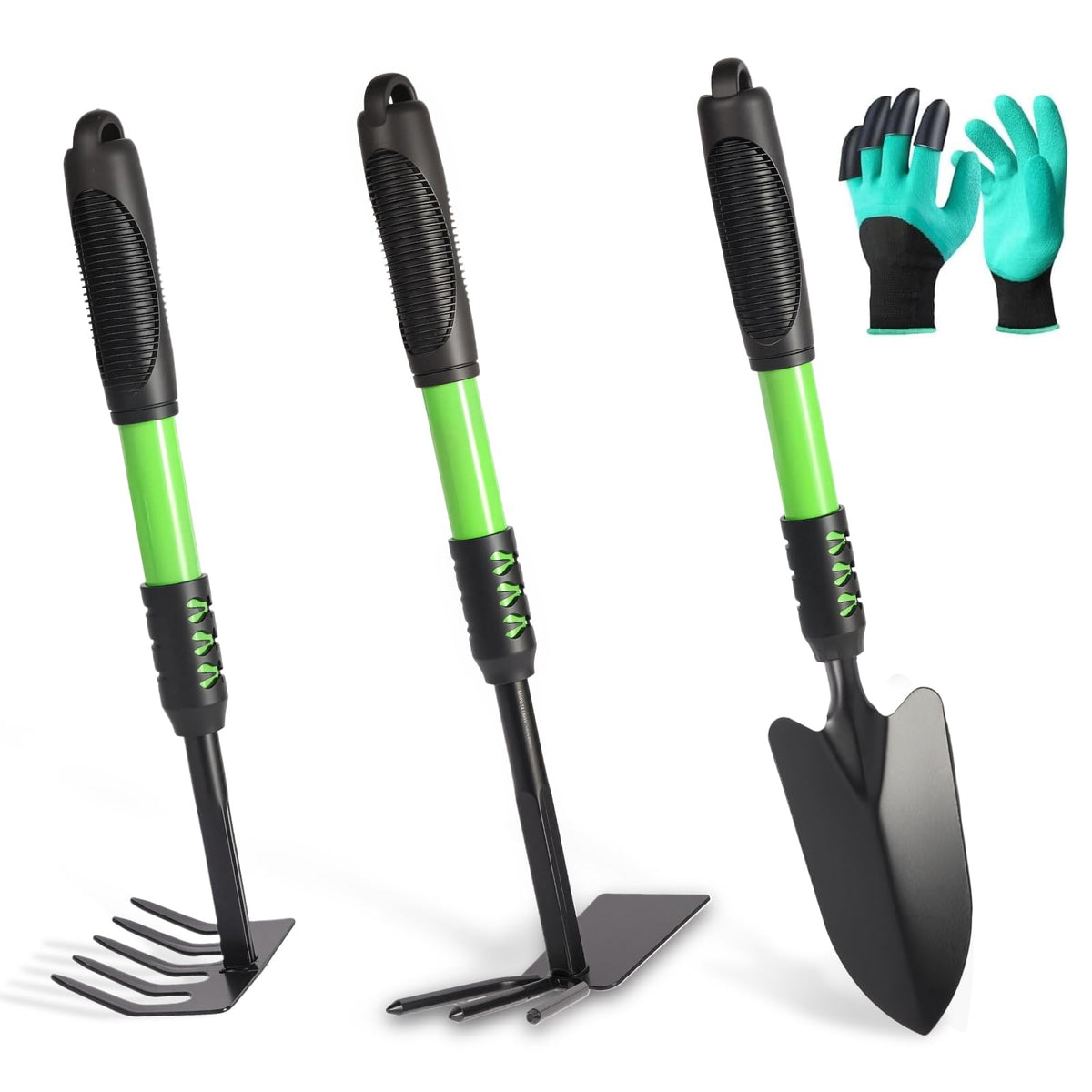 Zenrok garden tool set with gloves and trowel for easy planting and accurate weeding