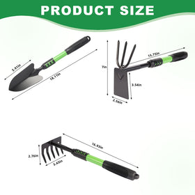 Zenrok garden tool set hand cultivator with 5 tines for easy weed control