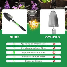 Zenrok garden tool set stainless steel construction resists rust and keeps sharp