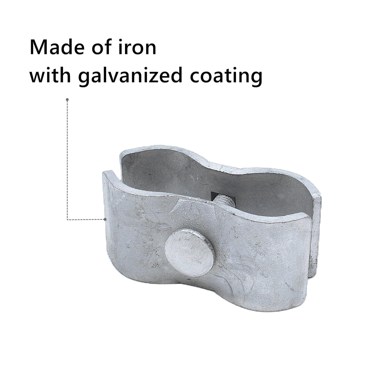 Zentriqlla chain-link saddle clamps reinforcing frame stability.