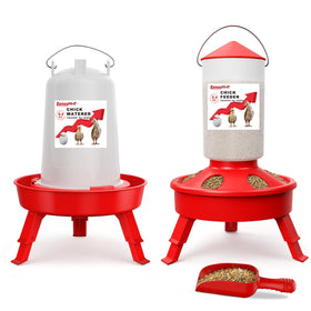 ZenxyHoC 2-in-1 chick starter set feeder shows top-fill design for easy feeding