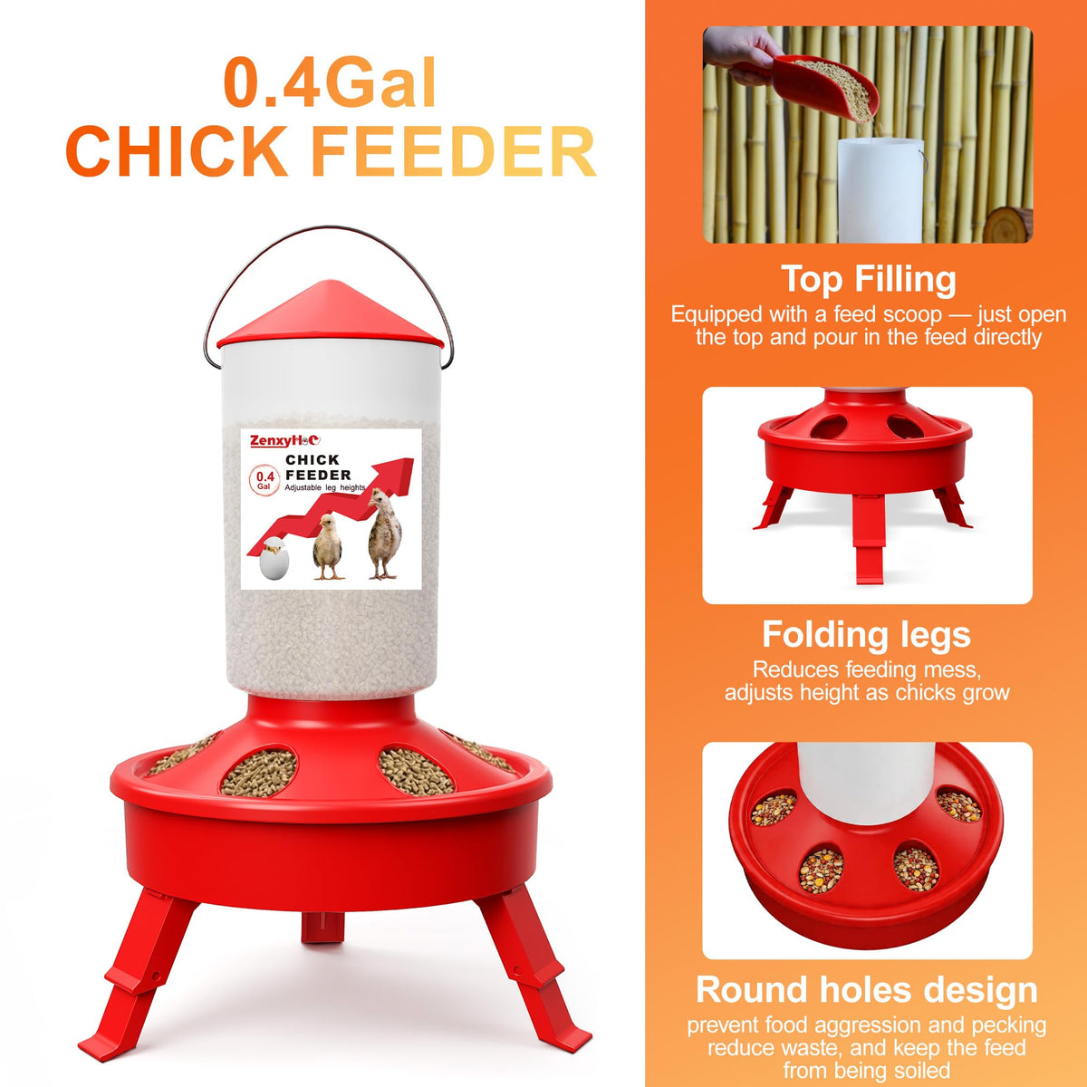 ZenxyHoC adjustable-height feeder demonstrates stable tripod base