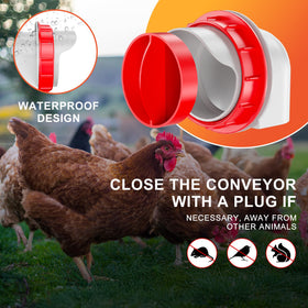 ZenxyHoC BPA-free red plastic feeder designed for outdoors.