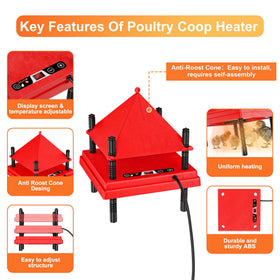 ZenxyHoC brooder plate adjustable height legs growing with chicks