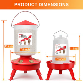 ZenxyHoC hanging hooks keep feeder and waterer tidy and space-efficient.