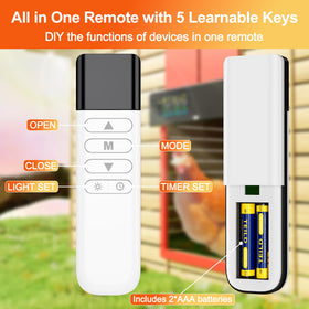 ZenxyHoC chicken coop door remote control for operation from the yard