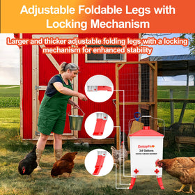 ZenxyHoC chicken waterer carry handle enables easy placement and transport