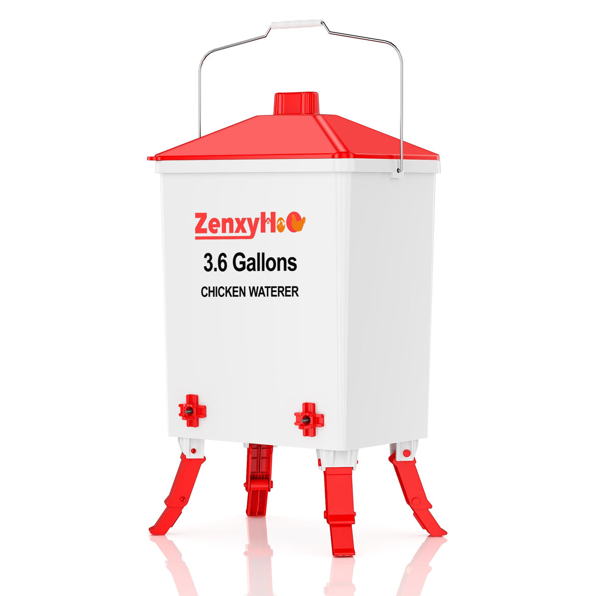 ZenxyHoC chicken waterer with visible water level for quick refills