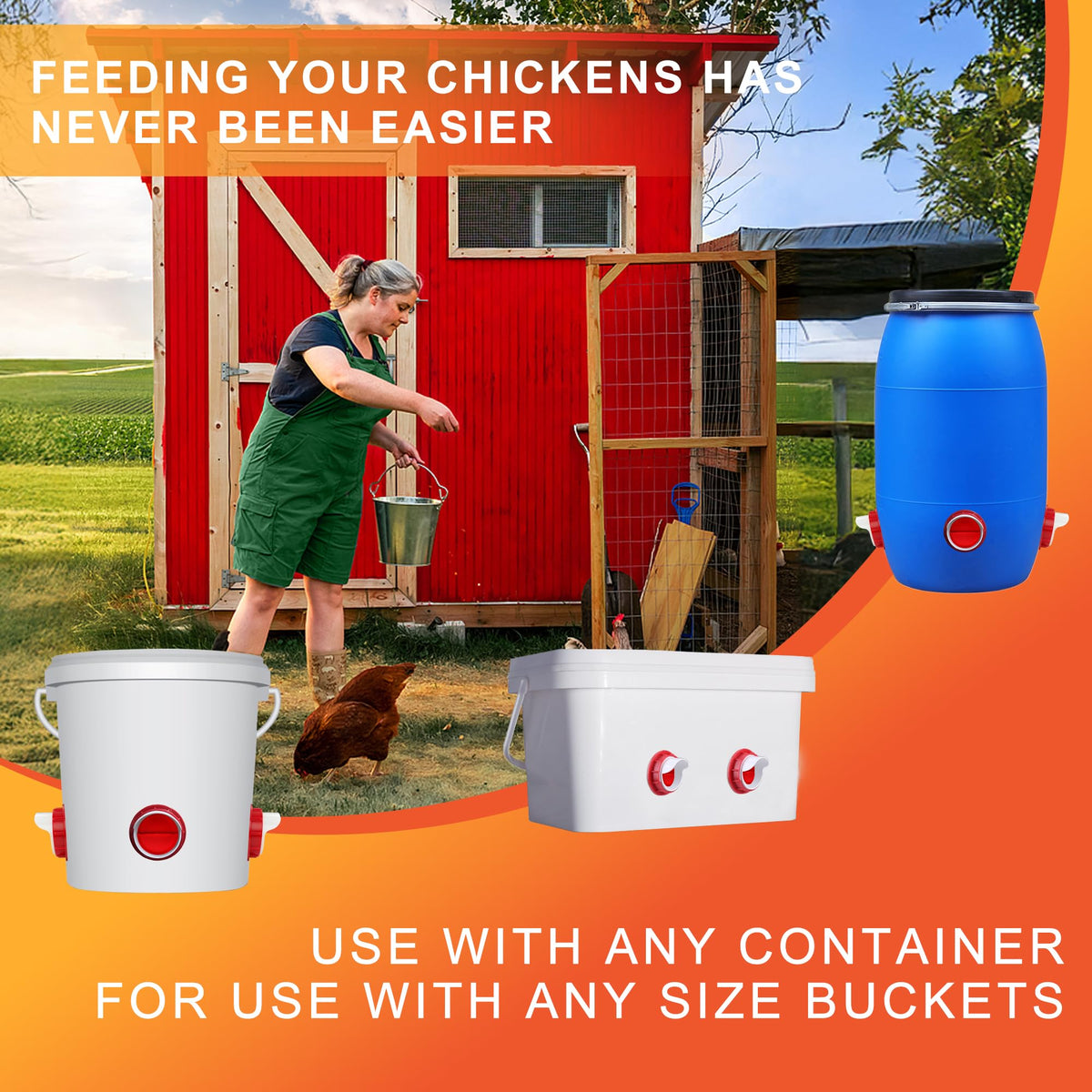 ZenxyHoC red design improves visibility and attracts chickens.