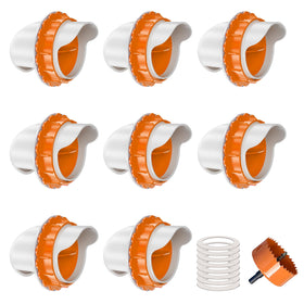 ZenxyHoC 8-port orange DIY chicken feeder in use for clean feeding