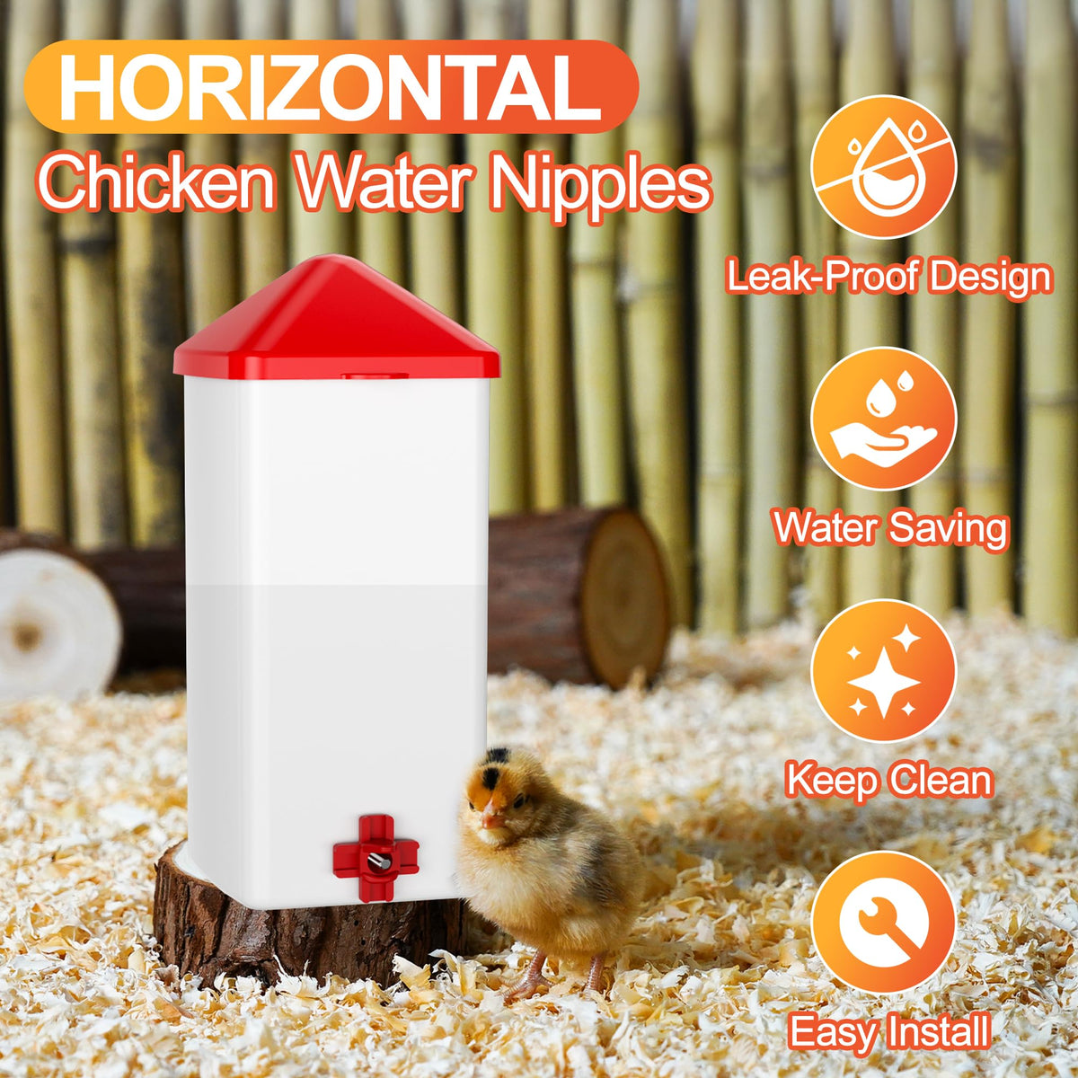 ZenxyHoC leak-proof water system minimizes dripping and waste.