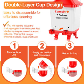Removable lid enables quick top fill and spill prevention