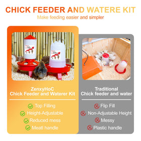 ZenxyHoC top-fill feeder with included scoop for precise refills