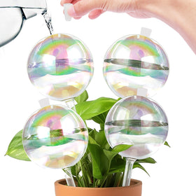 ZephyrBloom 13oz watering globes provide lasting hydration for potted plants.
