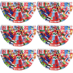 Zeptrix world flags banner with 36 country flags for outdoor event backdrop