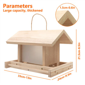 Zeqeey bird feeder acrylic sides removable for quick cleaning after feeding