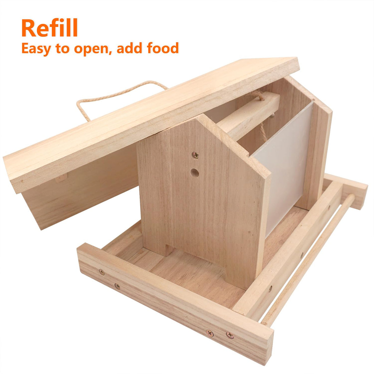 Zeqeey bird feeder bottom tray catching spilled seed reduces waste