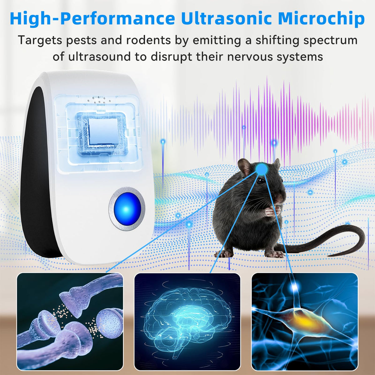Zerobugeasy 3D surround speakers deliver frequency conversion to deter pests