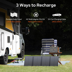 ZeroKor camping outdoors with generator for off-grid power