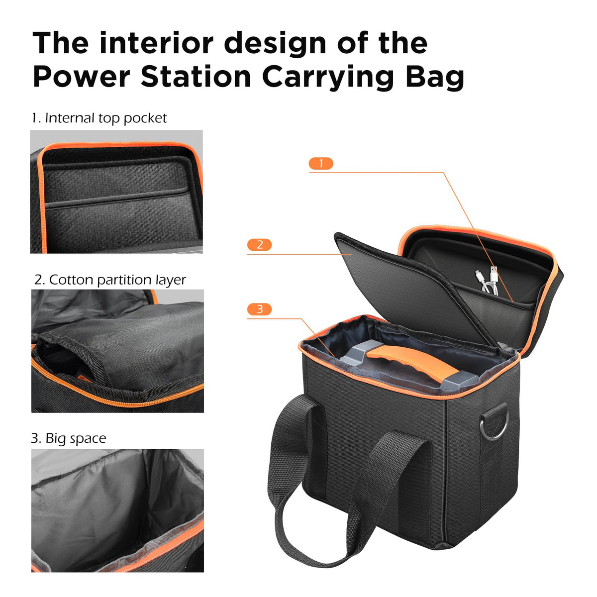 ZeroKor portable power case waterproof zipper guards gear against rain.