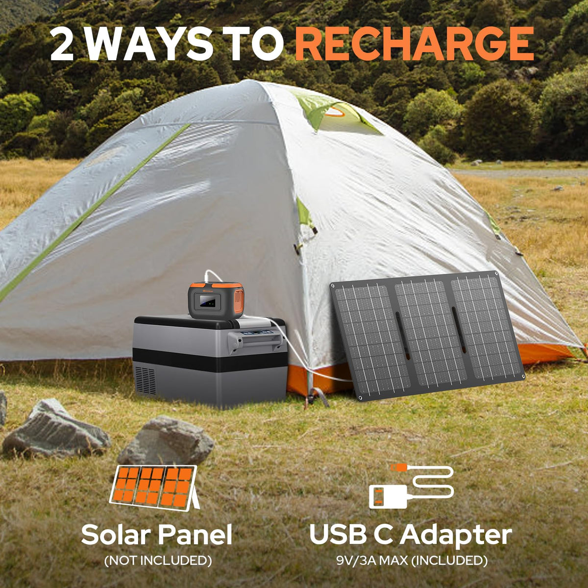 ZeroKor 26400mAh battery with carry handle for easy transport