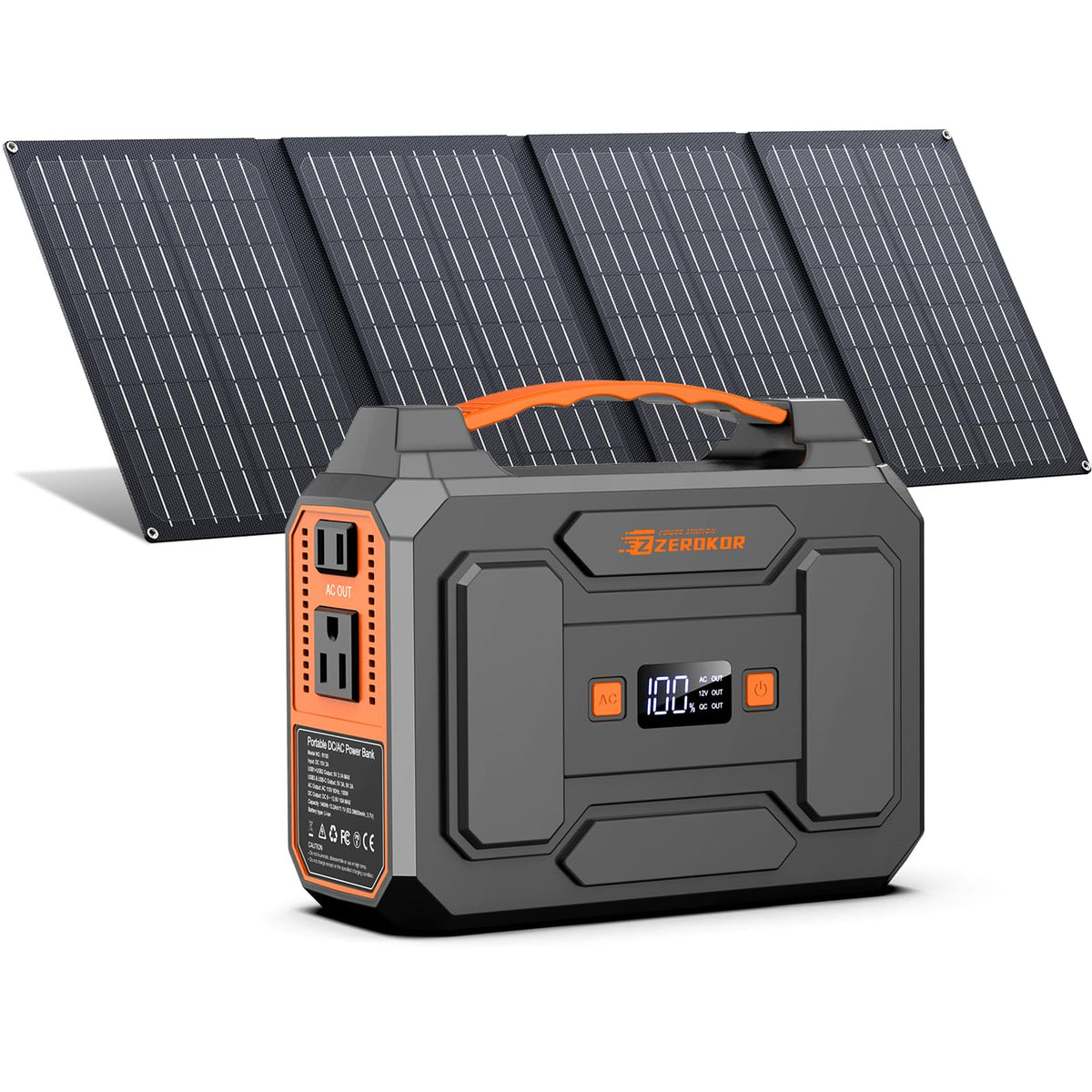 ZeroKor portable power station front view for outdoor use and charging on the go