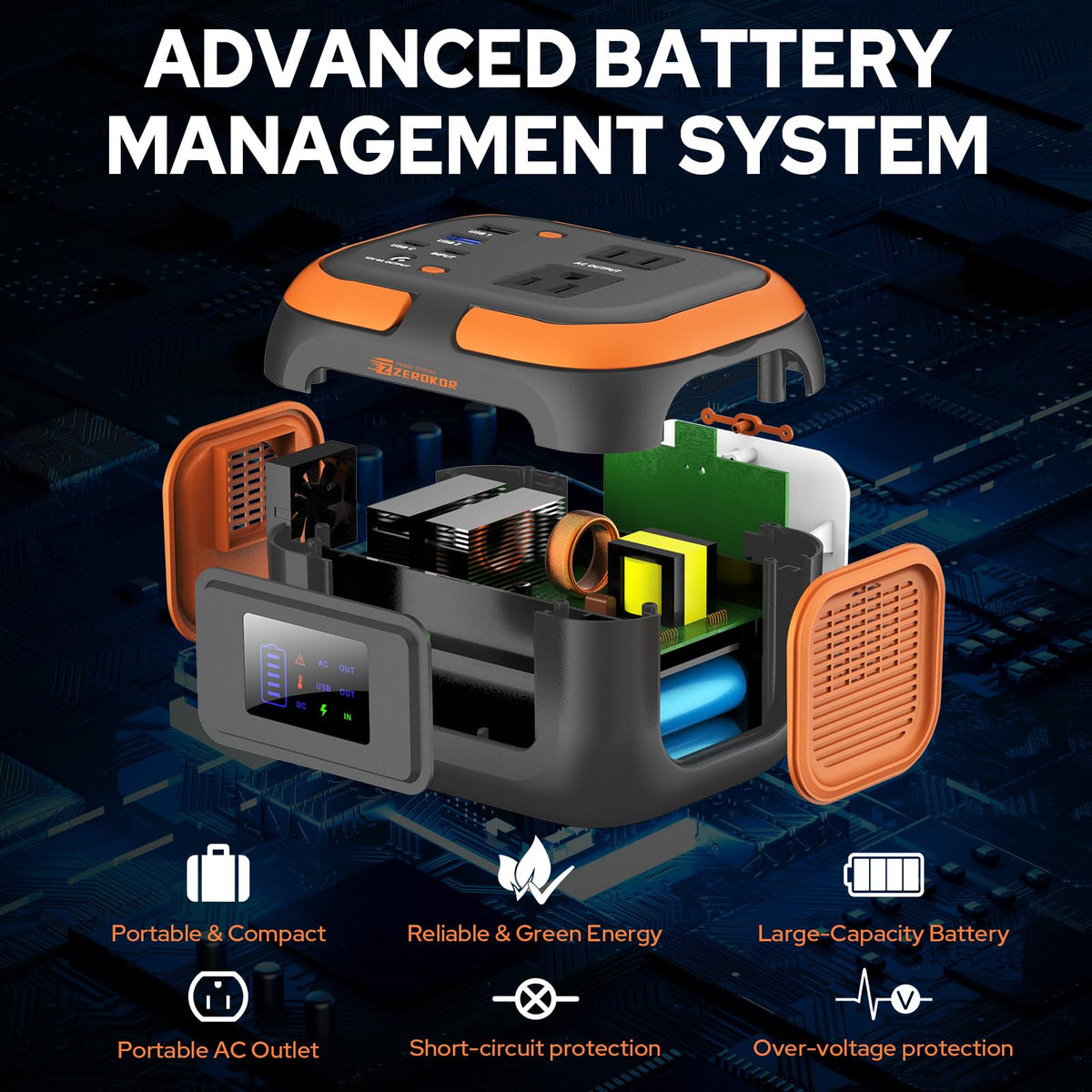 ZeroKor solar charging-ready port supports eco-friendly recharging outdoors