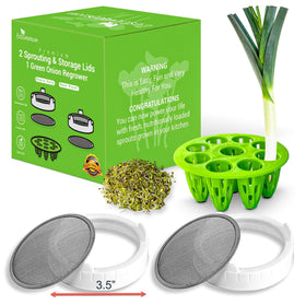 ZESTIGREENS broccoli sprouts visible through a sprouting lid