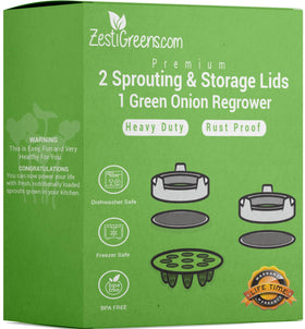 ZESTIGREENS wide mouth jar setup for home greens