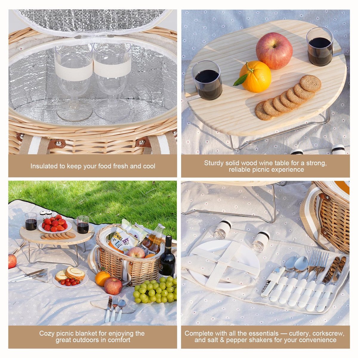 Zettfuly cutlery service for two with stainless steel utensils