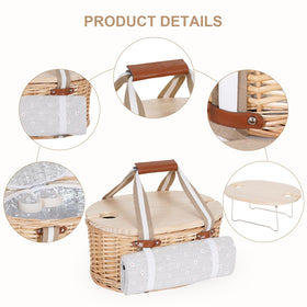 Zettfuly melamine plates and napkins set for simple cleanup outdoors