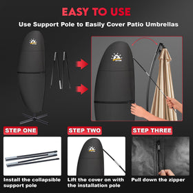 Zettum banana parasol cover wide-fit for offset canopies.