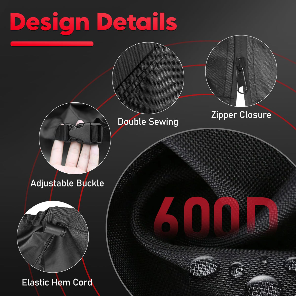Zettum Egg Chair Cover with straps keeping the chair secure.
