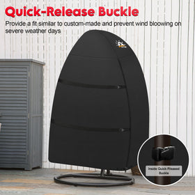Zettum Egg Chair Cover in wet weather keeps the chair dry.