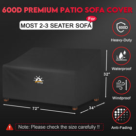 Zettum outdoor couch cover waterproof close-up 600D strength