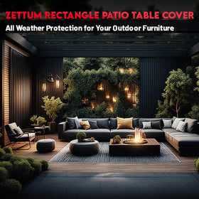 Zettum all-weather protection shields table and chairs year round