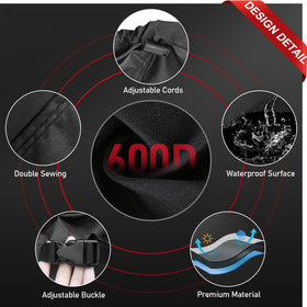 Zettum breathable 600D fabric prevents moisture buildup under the cover