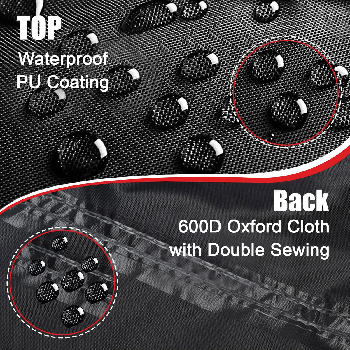 Zettum Push Lawn Mower Cover breathable PU coating provides gentle outdoor protection