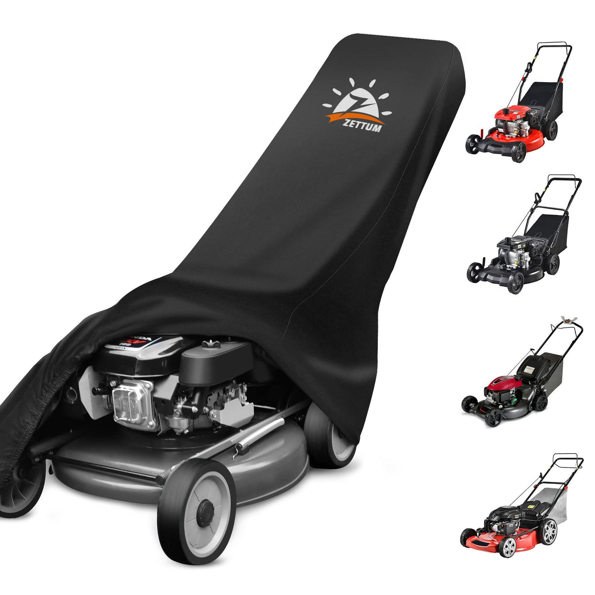 Zettum Push Lawn Mower Cover universal fit protects your mower from rain and dust