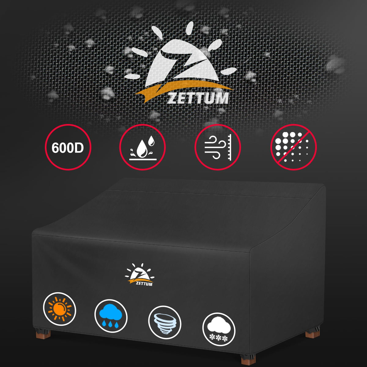 Zettum fade-resistant cover maintains color after sun exposure.