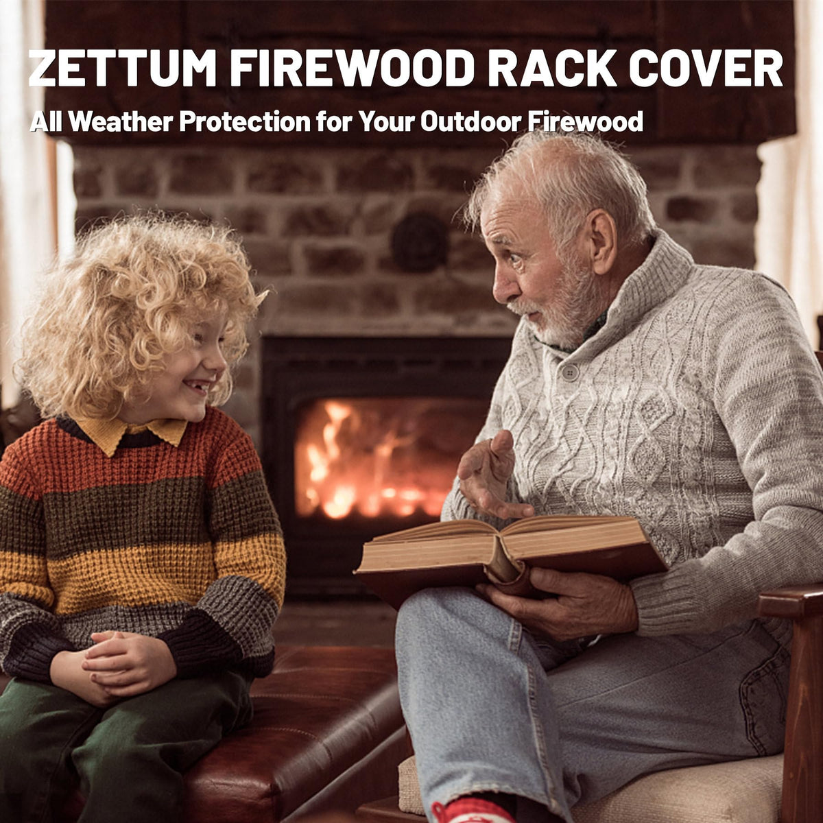 Outdoor use ready cover shields wood piles from rain and sun