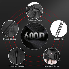 Zettum windproof buckle design keeps cover secure on breezy days.